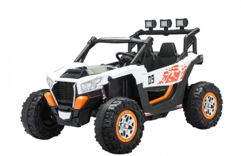 Masinute electrice - UTV electric 4x4, pentru 2 copii, Kinderauto RZR2000 180W 12V PREMIUM, alb