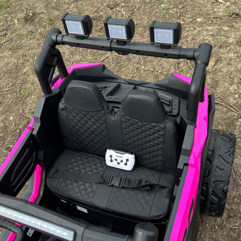 UTV electric 4x4, pentru 2 copii, Kinderauto RZR2000 180W 12V PREMIUM, roz [11]