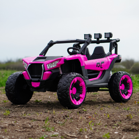 UTV electric 4x4, pentru 2 copii, Kinderauto RZR2000 180W 12V PREMIUM, roz [2]