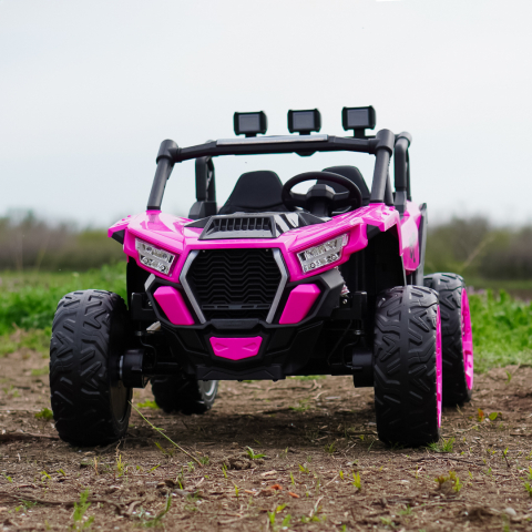 UTV electric 4x4, pentru 2 copii, Kinderauto RZR2000 180W 12V PREMIUM, roz [3]