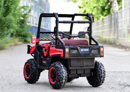 UTV electric 4x4, pentru 2 copii, Kinderauto Super-Carrier 140W 12V Premium, culoare rosie [5]