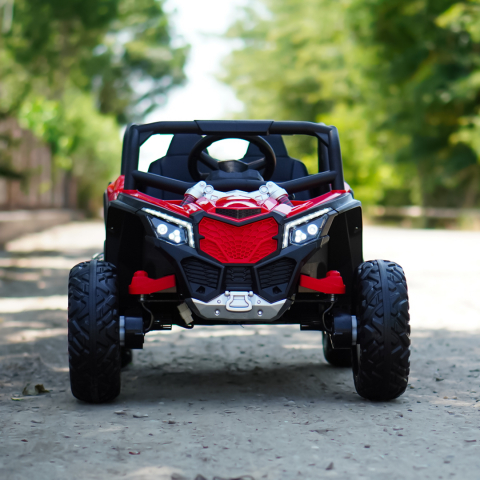 UTV electric Kinderauto Warrior 4x4, 120W, 12V, 7Ah, pentru copii 2-6 ani, echipare Premium, rosu [2]