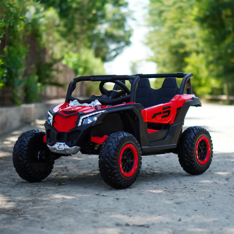 UTV electric Kinderauto Warrior 4x4, 120W, 12V, 7Ah, pentru copii 2-6 ani, echipare Premium, rosu [3]