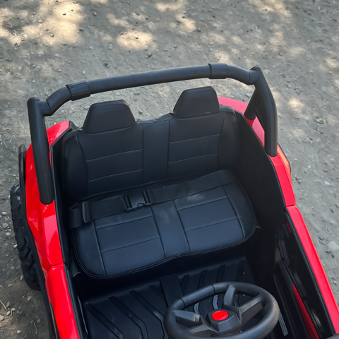 UTV electric Kinderauto Warrior 4x4, 120W, 12V, 7Ah, pentru copii 2-6 ani, echipare Premium, rosu [13]