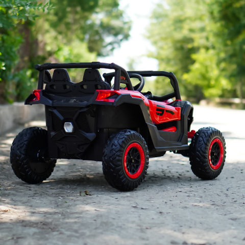 UTV electric Kinderauto Warrior 4x4, 120W, 12V, 7Ah, pentru copii 2-6 ani, echipare Premium, rosu [8]
