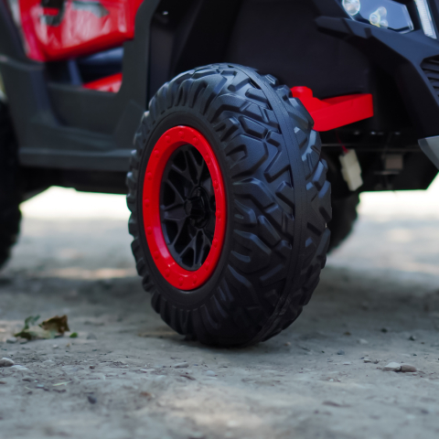 UTV electric Kinderauto Warrior 4x4, 120W, 12V, 7Ah, pentru copii 2-6 ani, echipare Premium, rosu [12]