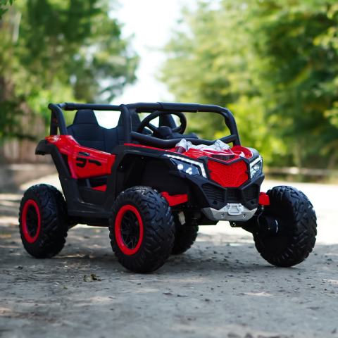 UTV electric Kinderauto Warrior 4x4, 120W, 12V, 7Ah, pentru copii 2-6 ani, echipare Premium, rosu [1]