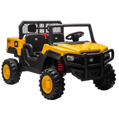 Masinute electrice - UTV electric pentru 2 copii Caterpilar CAT 90W 12V 10Ah, standard, culoare Galben