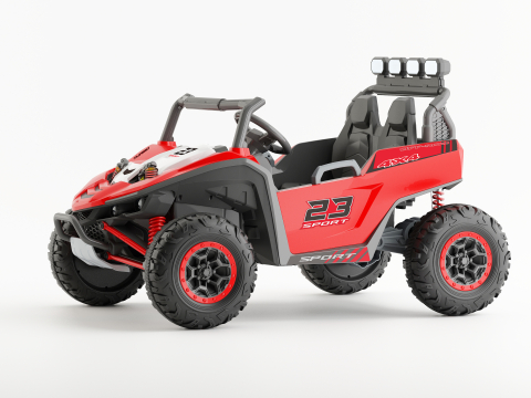 UTV electric pentru 2 copii Kinderauto Arrow Dune-Buggy 220W 12V, premium Rosu [3]