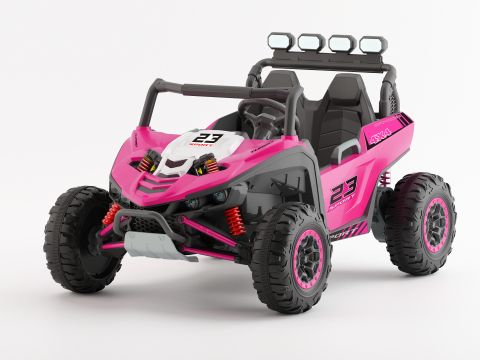 UTV electric pentru 2 copii Kinderauto Arrow Dune-Buggy 220W 12V, premium Roz [5]
