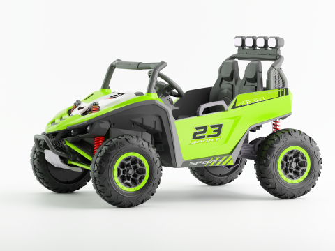 UTV electric pentru 2 copii Kinderauto Arrow Dune-Buggy 220W 12V, premium Verde [3]