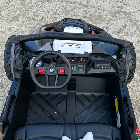 UTV electric pentru 2 copii Kinderauto Arrow Dune-Buggy, 300W, 24V, echipare premium, negru [11]
