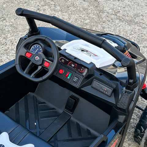 UTV electric pentru 2 copii Kinderauto Arrow Dune-Buggy, 300W, 24V, echipare premium, negru [12]