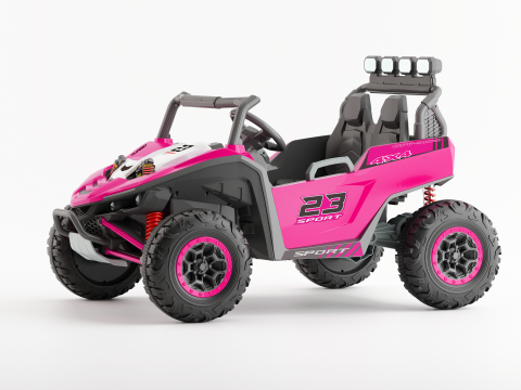 UTV electric pentru 2 copii Kinderauto Arrow Dune-Buggy 300W 24V, premium Roz [2]