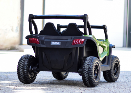 UTV electric pentru 2 copii Kinderauto Buggy-Truck 200W 12V, premium, culoare Army green [6]