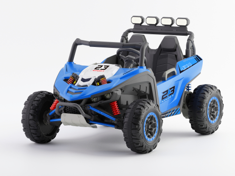 UTV electric pentru 2 copii Kinderauto Arrow Dune-Buggy 220W 12V, premium Albastru [14]