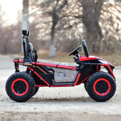 UTV electric pentru 2 copii Kinderauto Dune-Buggy 200W 12V, cu roti MOI, culoare Rosu [3]