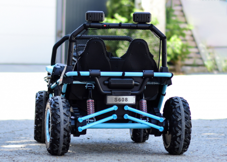 UTV electric pentru 2 copii Kinderauto Dune-Buggy 200W 24V, premium, culoare Albastru [7]