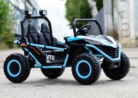 UTV electric pentru 2 copii Kinderauto Dune-Buggy 200W 24V, premium, culoare Albastru [3]
