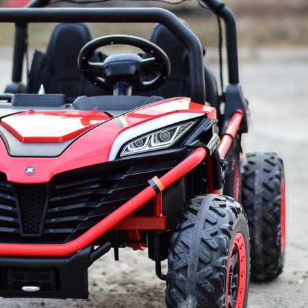UTV electric pentru 2 copii Kinderauto Dune-Buggy 300W 24V, cu roti MOI, culoare Rosie [14]