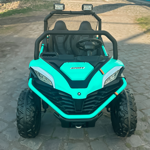 UTV electric pentru 2 copii Kinderauto Dune-Buggy 300W 24V, cu roti MOI, culoare Verde [1]
