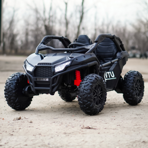 UTV electric pentru 2 copii, Kinderauto Dune-Buggy SPORT, putere 800W, 24V 10Ah, premium, negru [3]