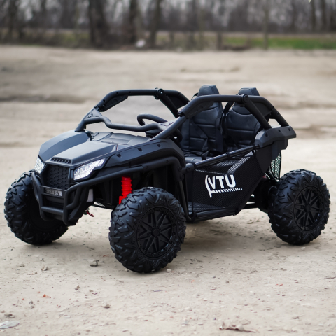 UTV electric pentru 2 copii, Kinderauto Dune-Buggy SPORT, putere 800W, 24V 10Ah, premium, negru [4]