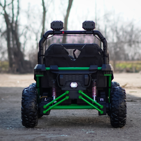 UTV electric pentru 2 copii, Kinderauto Dune-Buggy V2, 800W, 24V 10Ah, echipare premium, verde [8]