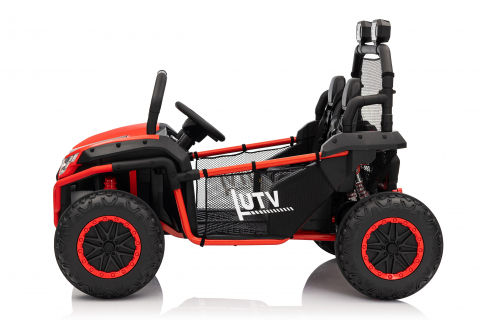 UTV electric pentru copii, Kinderauto Dune-Buggy V2, 2 locuri, putere 800W, 24V 10Ah, echipat premium, rosu [3]