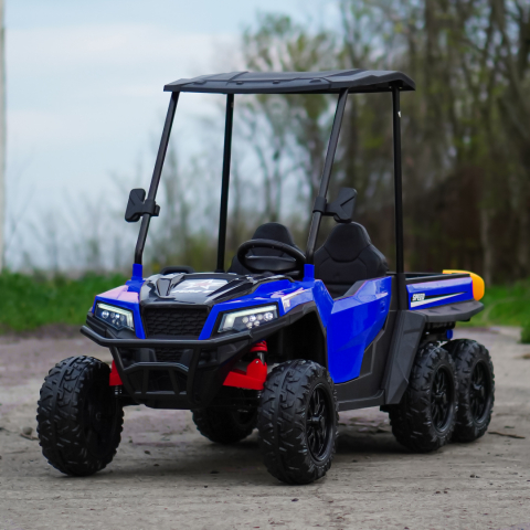 UTV electric pentru 2 copii Kinderauto Gladiator 180W 12V PREMIUM, culoare albastra [3]