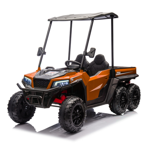 Masinute electrice - UTV electric pentru copii, Kinderauto Gladiator, 2 locuri, 180W, 12V echipat premium, culoare portocalie