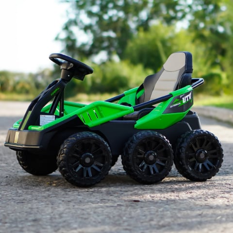 UTV electric pentru 2 copii Kinderauto MoonRider 6x6 180W 24V premium, verde [9]