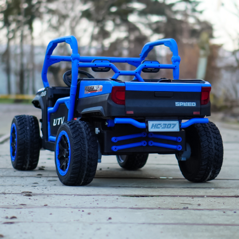 UTV electric pentru 2 copii Kinderauto Ranger 4x4 Sport 300W 24V premium, culoare albastra [6]