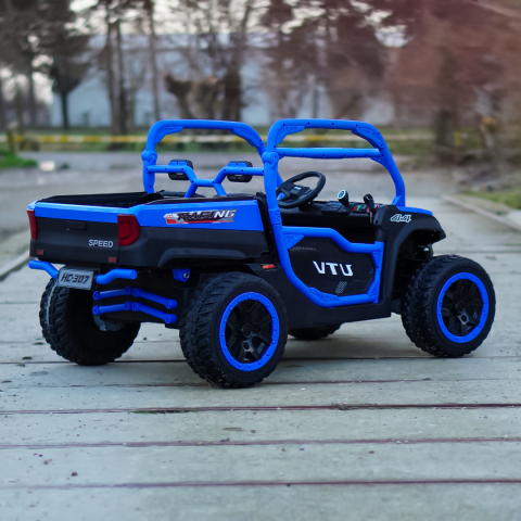 UTV electric pentru 2 copii Kinderauto Ranger 4x4 Sport 300W 24V premium, culoare albastra [4]