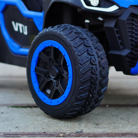 UTV electric pentru 2 copii Kinderauto Ranger 4x4 Sport 300W 24V premium, culoare albastra [12]