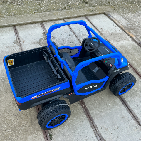 UTV electric pentru 2 copii Kinderauto Ranger 4x4 Sport 300W 24V premium, culoare albastra [11]