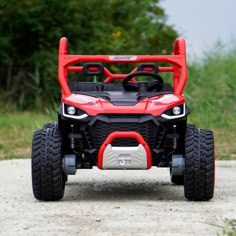 UTV electric pentru 2 copii Kinderauto Ranger 4x4 Sport 300W 24V premium, culoare rosie [2]