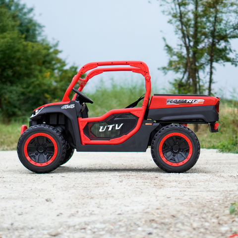 UTV electric pentru 2 copii Kinderauto Ranger 4x4 Sport 300W 24V premium, culoare rosie [10]