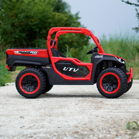 UTV electric pentru 2 copii Kinderauto Ranger 4x4 Sport 300W 24V premium, culoare rosie [4]