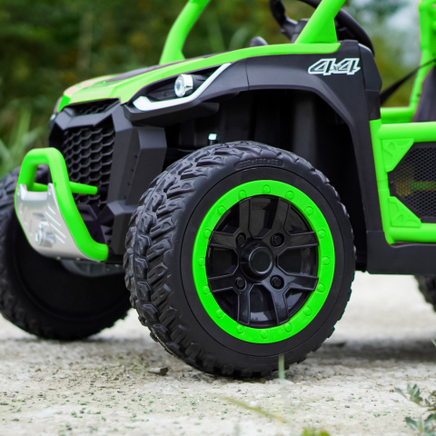 UTV electric pentru 2 copii Kinderauto Ranger 4x4 Sport 300W 24V premium, culoare verde [11]