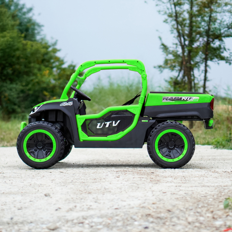 UTV electric pentru 2 copii Kinderauto Ranger 4x4 Sport 300W 24V premium, culoare verde [9]