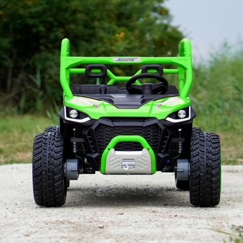 UTV electric pentru 2 copii Kinderauto Ranger 4x4 Sport 300W 24V premium, culoare verde [1]
