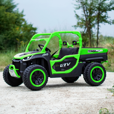 UTV electric pentru 2 copii Kinderauto Ranger 4x4 Sport 300W 24V premium, culoare verde [10]