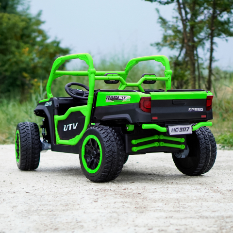 UTV electric pentru 2 copii Kinderauto Ranger 4x4 Sport 300W 24V premium, culoare verde [7]