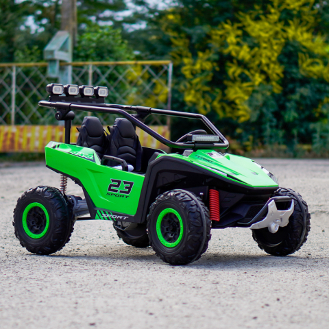 UTV electric pentru 2 copi, Kinderauto Vector Dune-Buggy, 300W, 24V, echipare premium, verde [3]