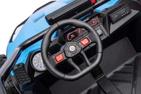 UTV electric pentru 2 copii Kinderauto Vector Dune-Buggy 300W 24V, premium Albastru [17]
