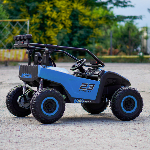 UTV electric pentru 2 copii Kinderauto Vector V2 Dune-Buggy, 220W, 12V, roti moi, scaun tapitat, echipat premium [5]