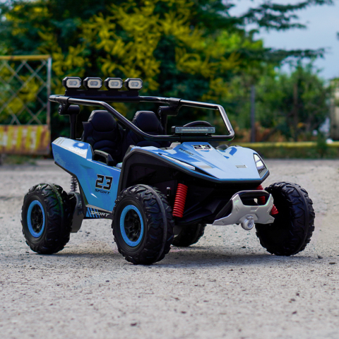 UTV electric pentru 2 copii Kinderauto Vector V2 Dune-Buggy, 220W, 12V, roti moi, scaun tapitat, echipat premium [2]