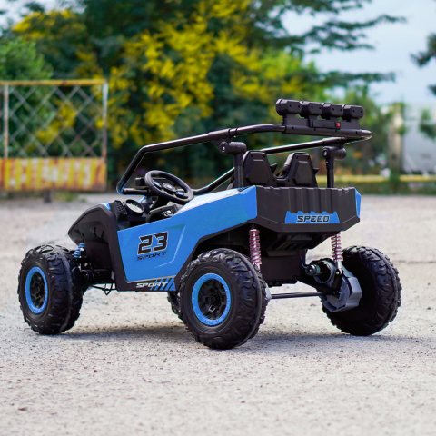 UTV electric pentru 2 copii Kinderauto Vector V2 Dune-Buggy, 220W, 12V, roti moi, scaun tapitat, echipat premium [7]