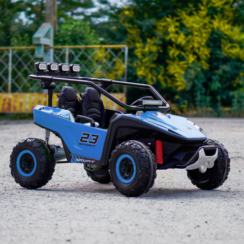 UTV electric pentru 2 copii Kinderauto Vector V2 Dune-Buggy, 220W, 12V, roti moi, scaun tapitat, echipat premium [3]